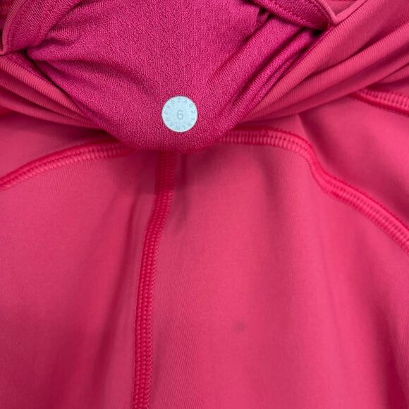 Lululemon Sun Runner Crop 17” Fuchsia Pink Luxtreme Size 6 - Picture 8 of 12